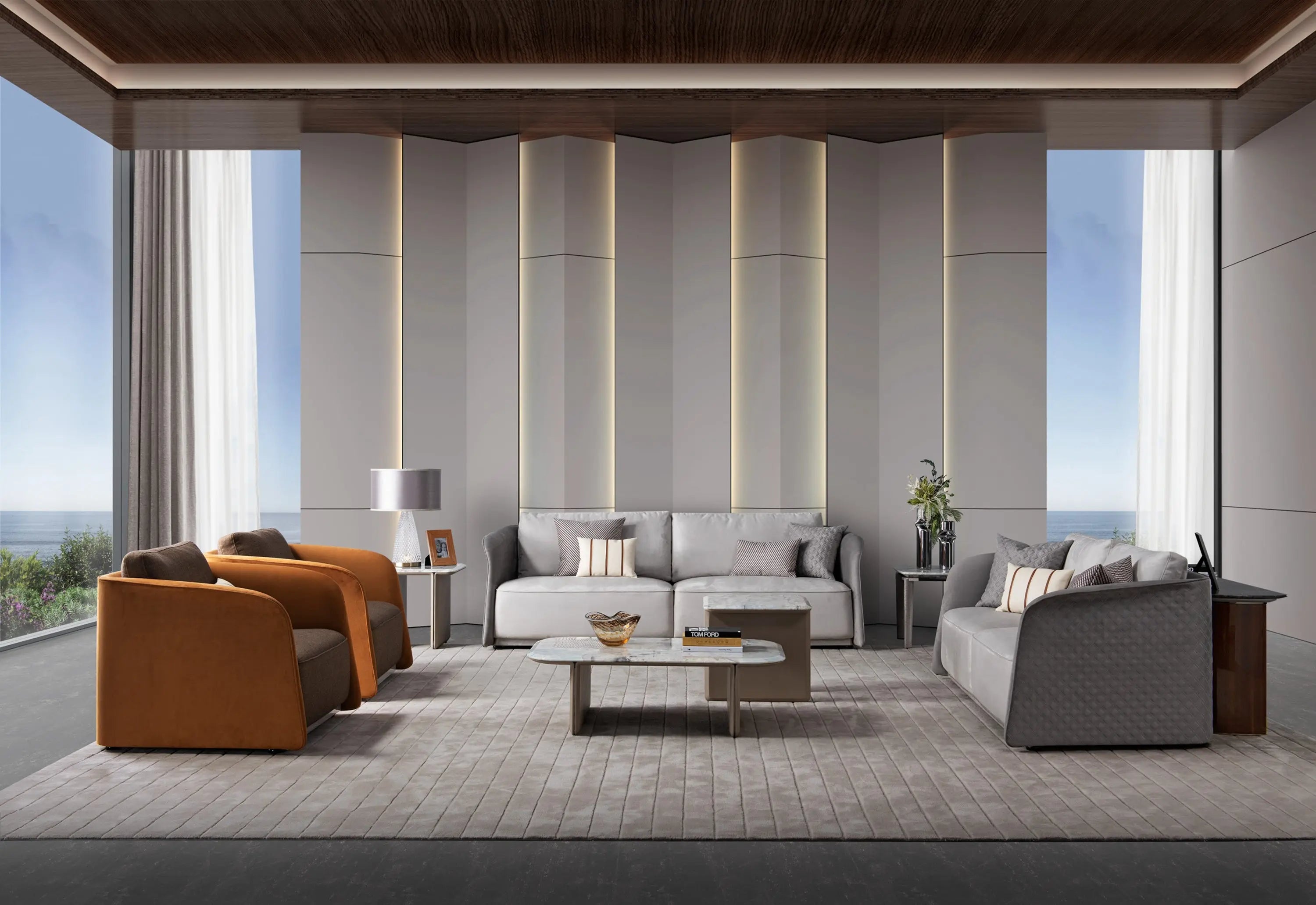 Luxury modern interior living room furniture leather single sofa chair W003SF1B Bentley style Swan Sofa,Living room single-seater, multi-seater sofa