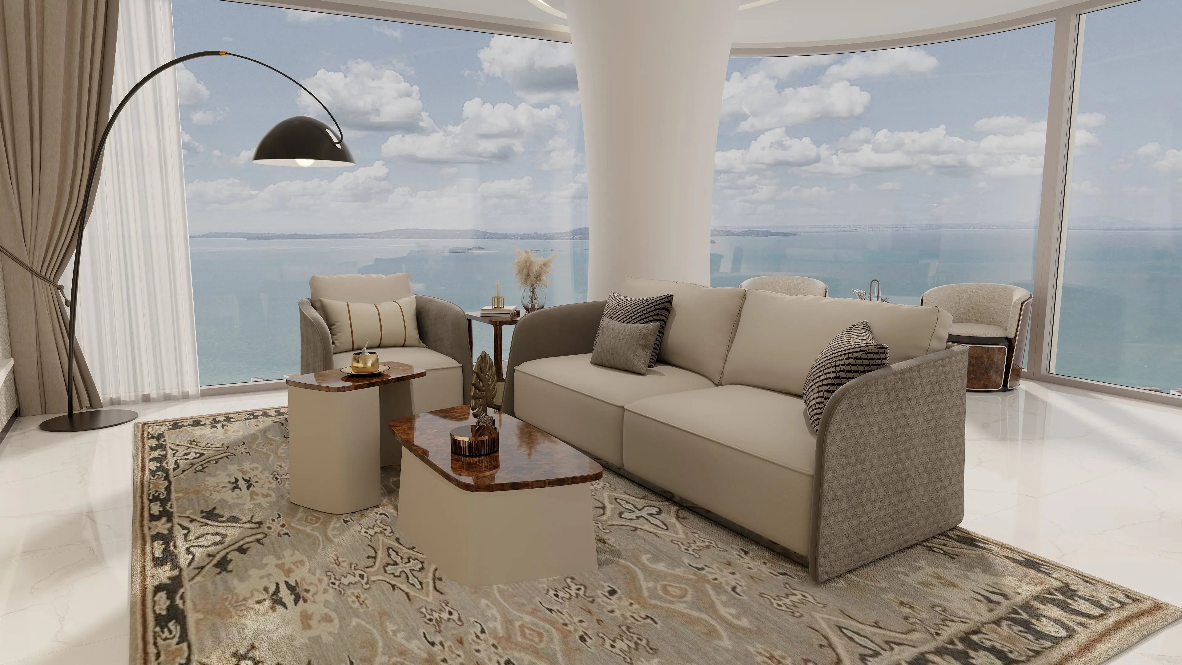 Luxury modern interior living room furniture leather single sofa chair W003SF1B Bentley style Swan Sofa,Living room single-seater, multi-seater sofa