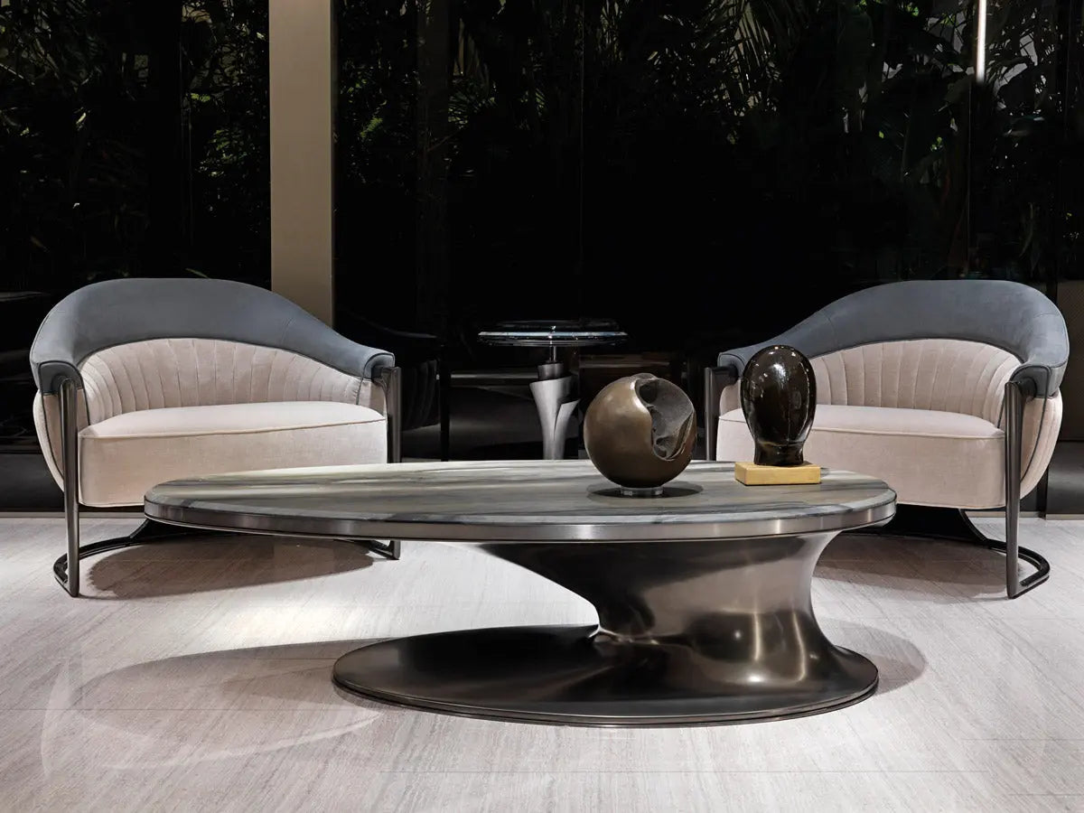 Luxury modern metal leisure accent chair W011SF11B Visionnaire style Grace leisure chair single chair