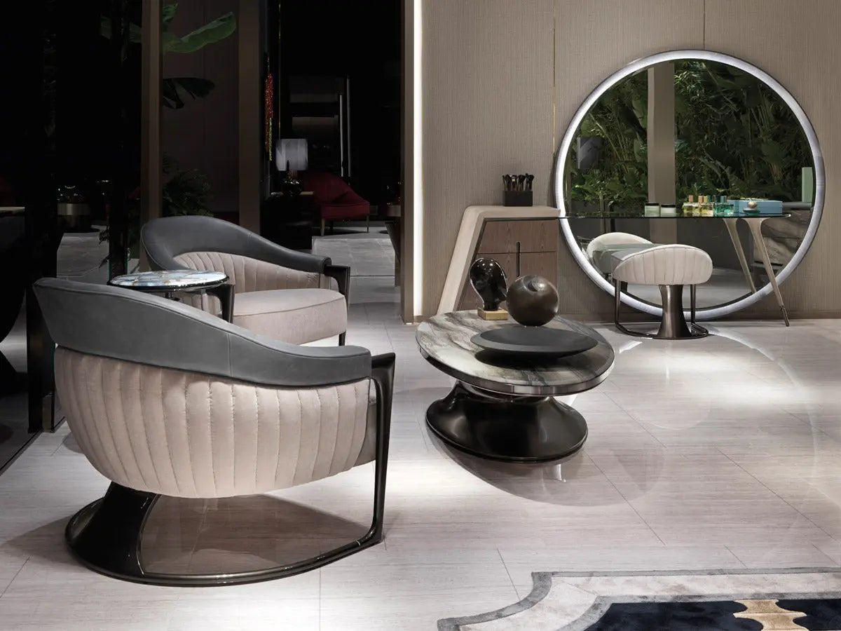 Luxury modern metal leisure accent chair W011SF11B Visionnaire style Grace leisure chair single chair