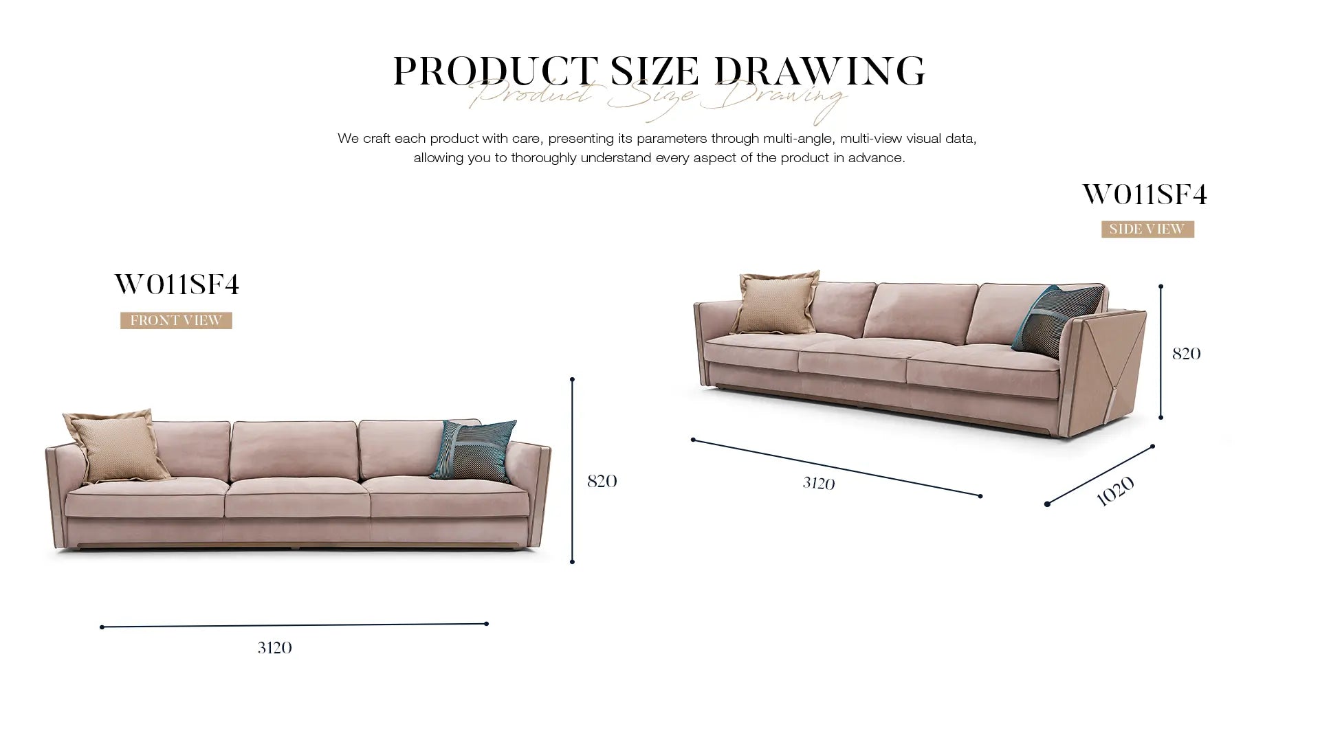 Luxury modern top quality leather sofa W011SF1 Visionnaire style Bastian Dual sofa