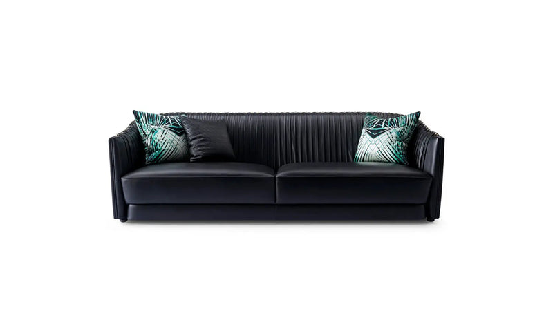 Luxury sofa living room furniture comfortable black leather sofa WH310SF2 Modern furniture sofa W