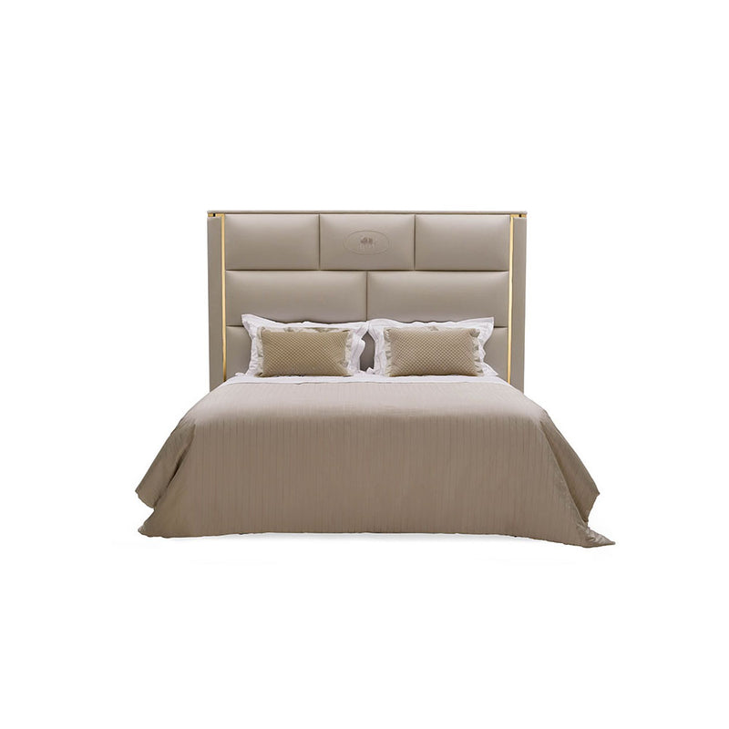 Latest Bedroom Furniture Design Upholstered Modern Leather Bed W009B10 Fendi style  Montgomery Bed