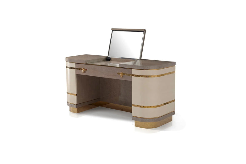 Metal Base Luxury Design Leather Dressing Table W002B13 Turri style Diamond  Dressing Table W