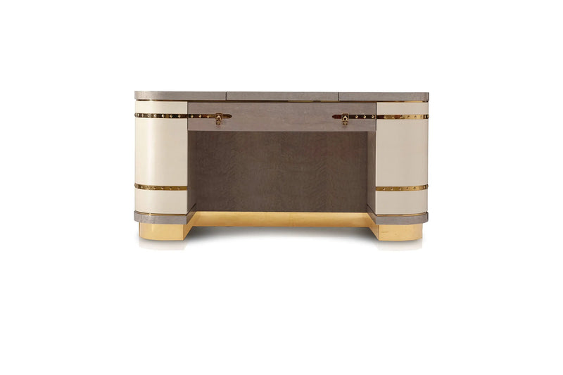 Metal Base Luxury Design Leather Dressing Table W002B13 Turri style Diamond  Dressing Table W