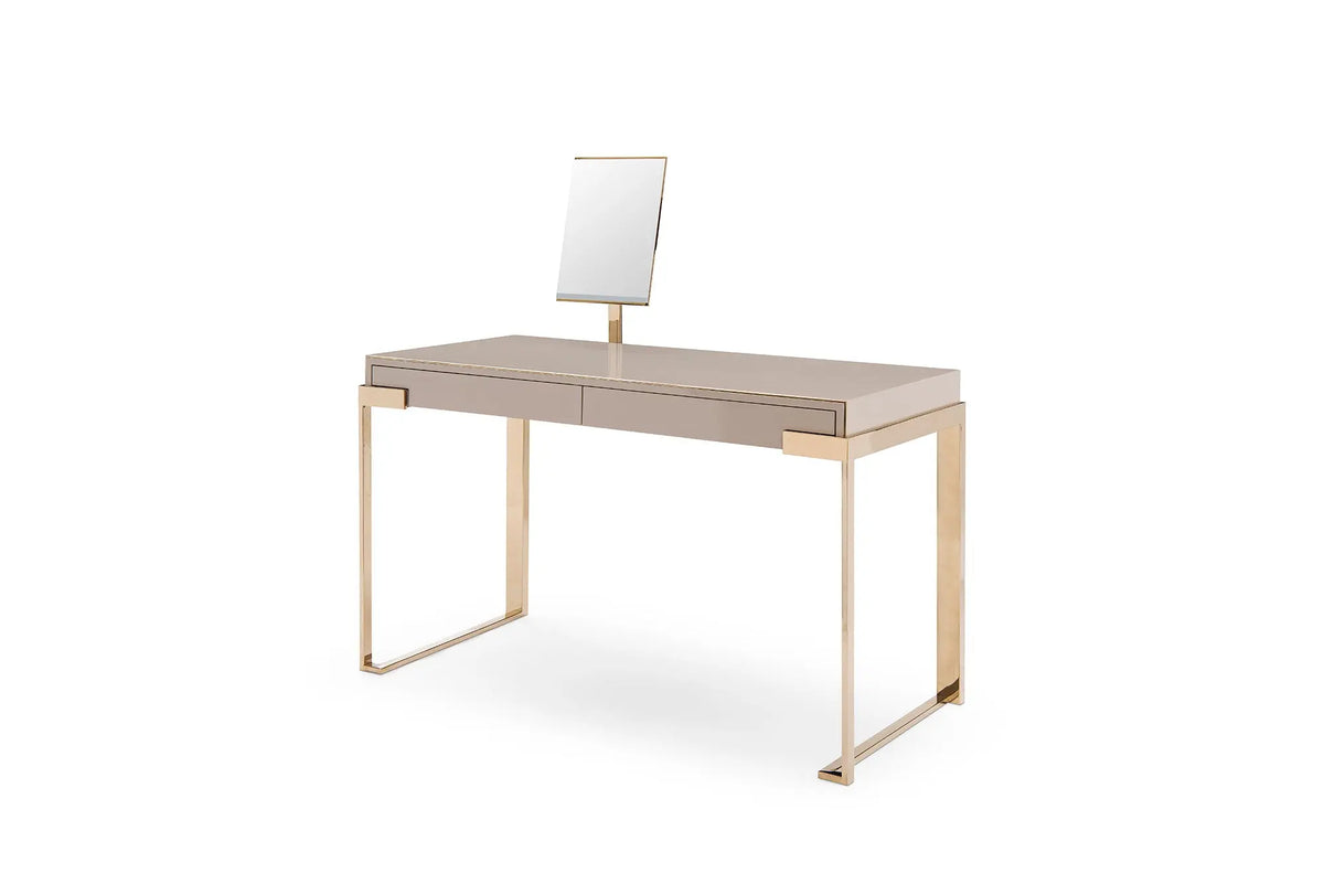 Metal Frame Dressing Table - Elegant Fendi Style with Mirror W009B13B