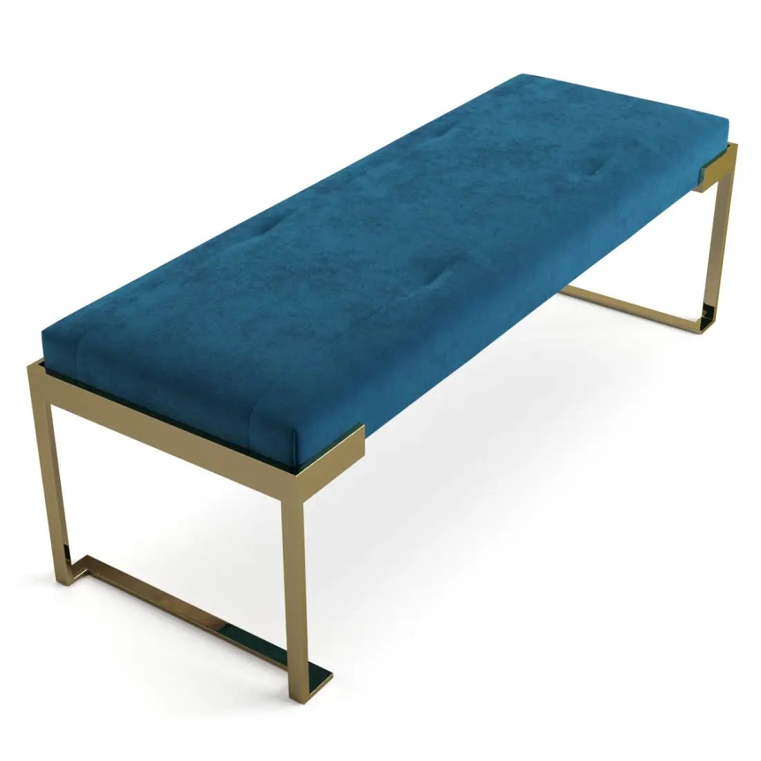 Metal Frame Velvet Upholstery Bedroom Ottoman W009B18B Fendi style Aura bedside stool，bench W