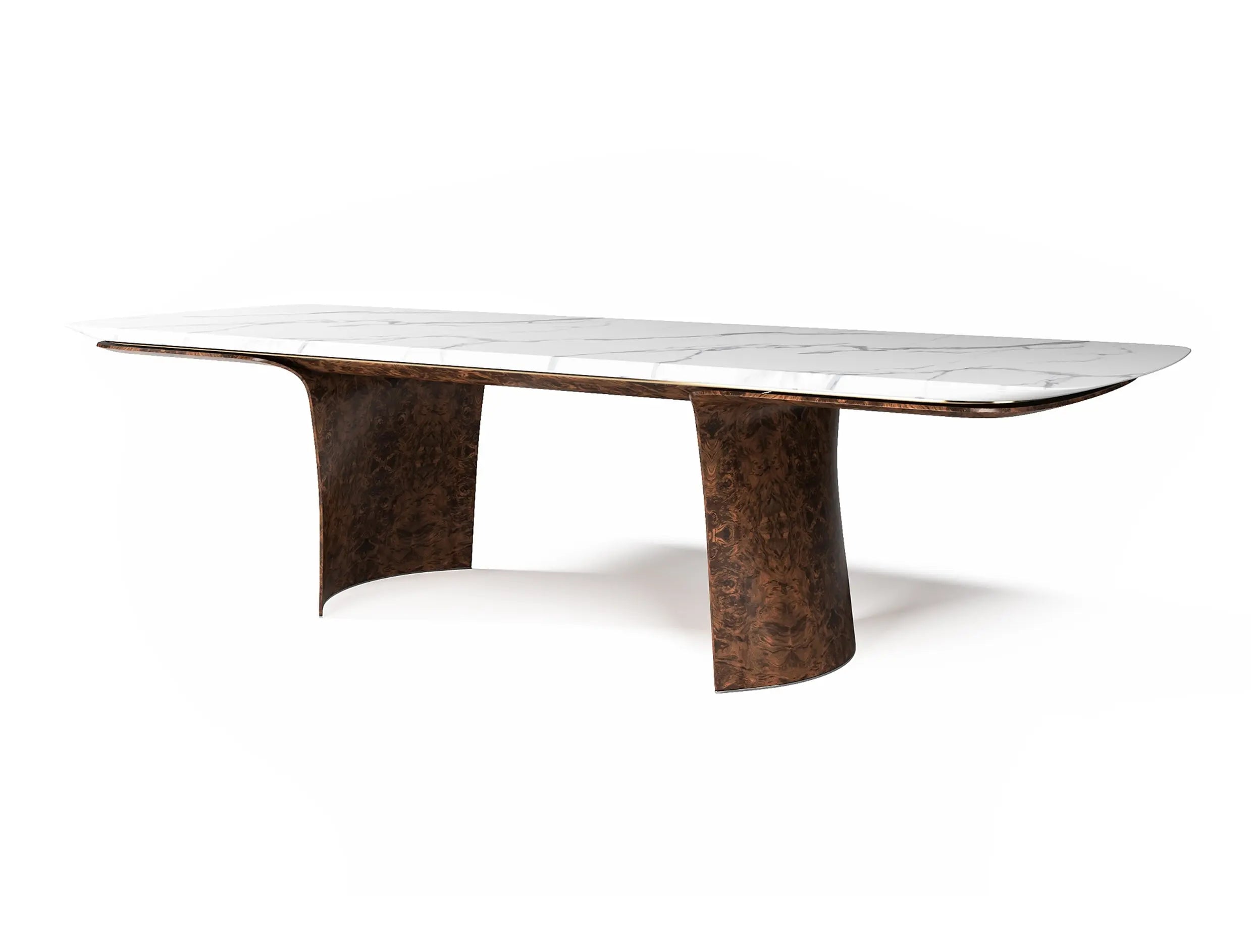 Modern Marble Dining Table with Wooden Base  W015D1 Bentley style Aldford Table  long dining table W