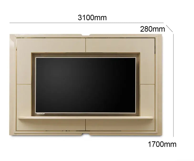 Modern light luxury styleTV background wall - Elevate Your Home Entertainment W021H14 Bentley TV backdrop. W