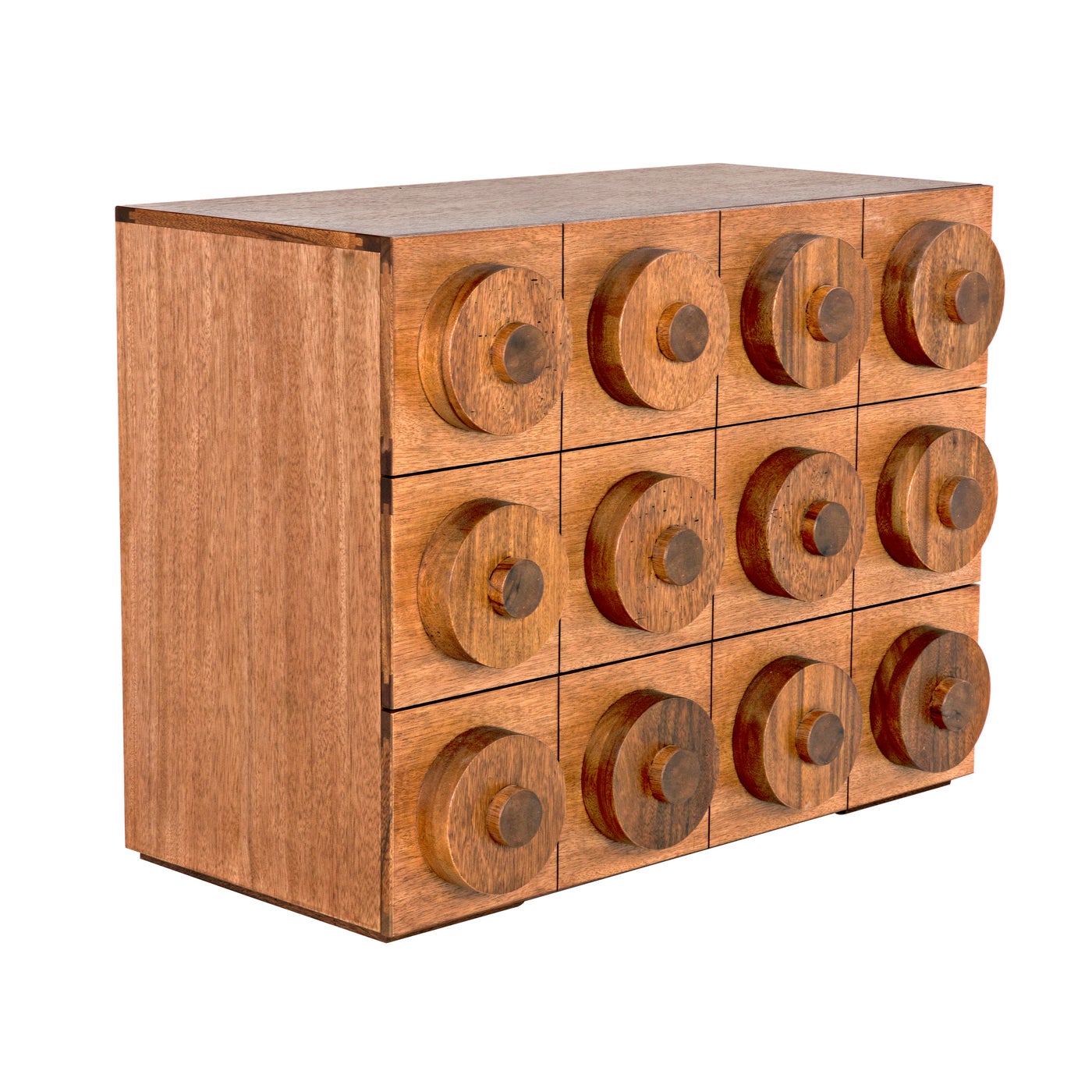 Stacked Relief Design: Aesthetic and Functional Drawer Cabinet