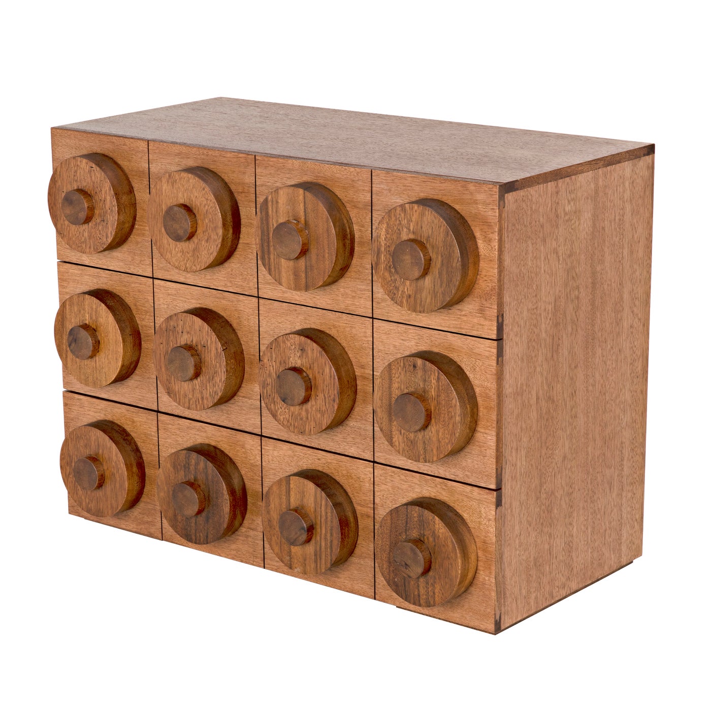 Stacked Relief Design: Aesthetic and Functional Drawer Cabinet