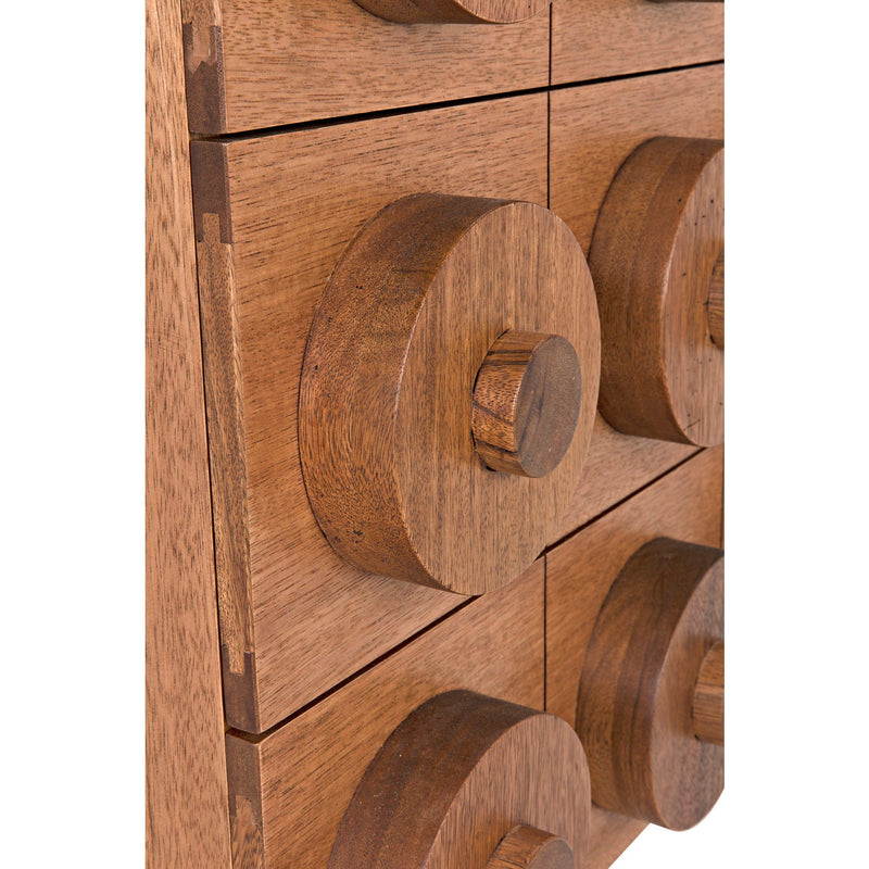 Stacked Relief Design: Aesthetic and Functional Drawer Cabinet