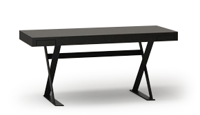 YS-38 Minimalism Bookcase desk Metal and sand full matte black paint steel frame