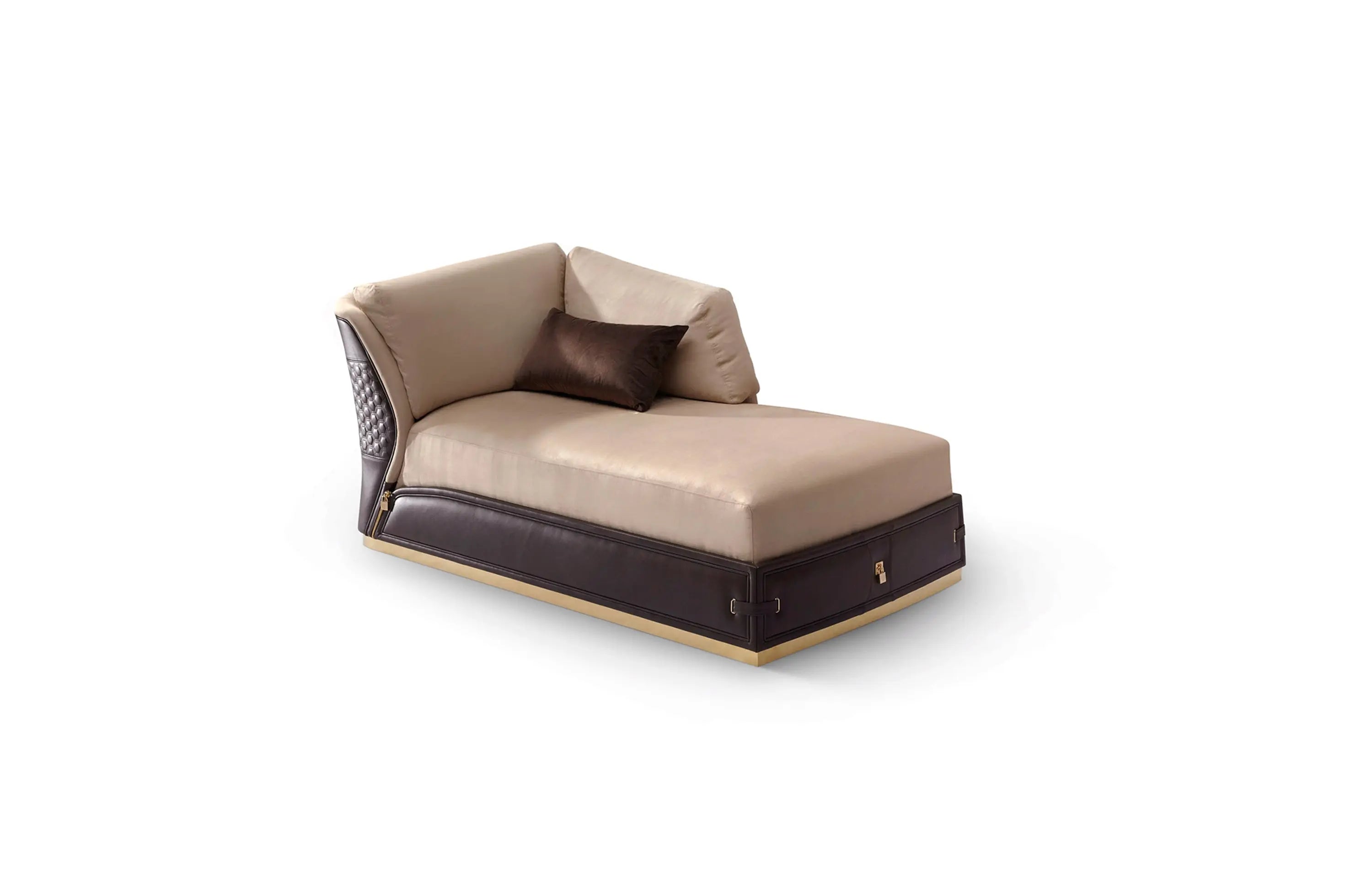 New modern Italian luxury sofa bed leather recliner W002B19 L/R Turri style Sofa Vogue chaise longue W