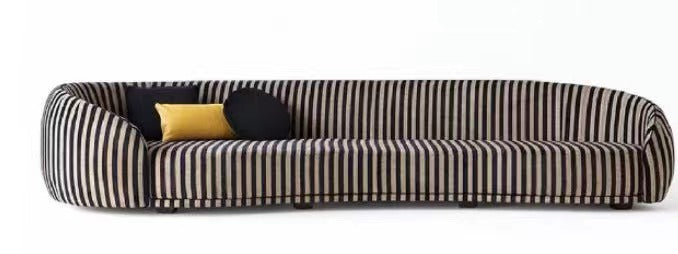 SF-344 Zebra Print Curved Half Moon Sofa