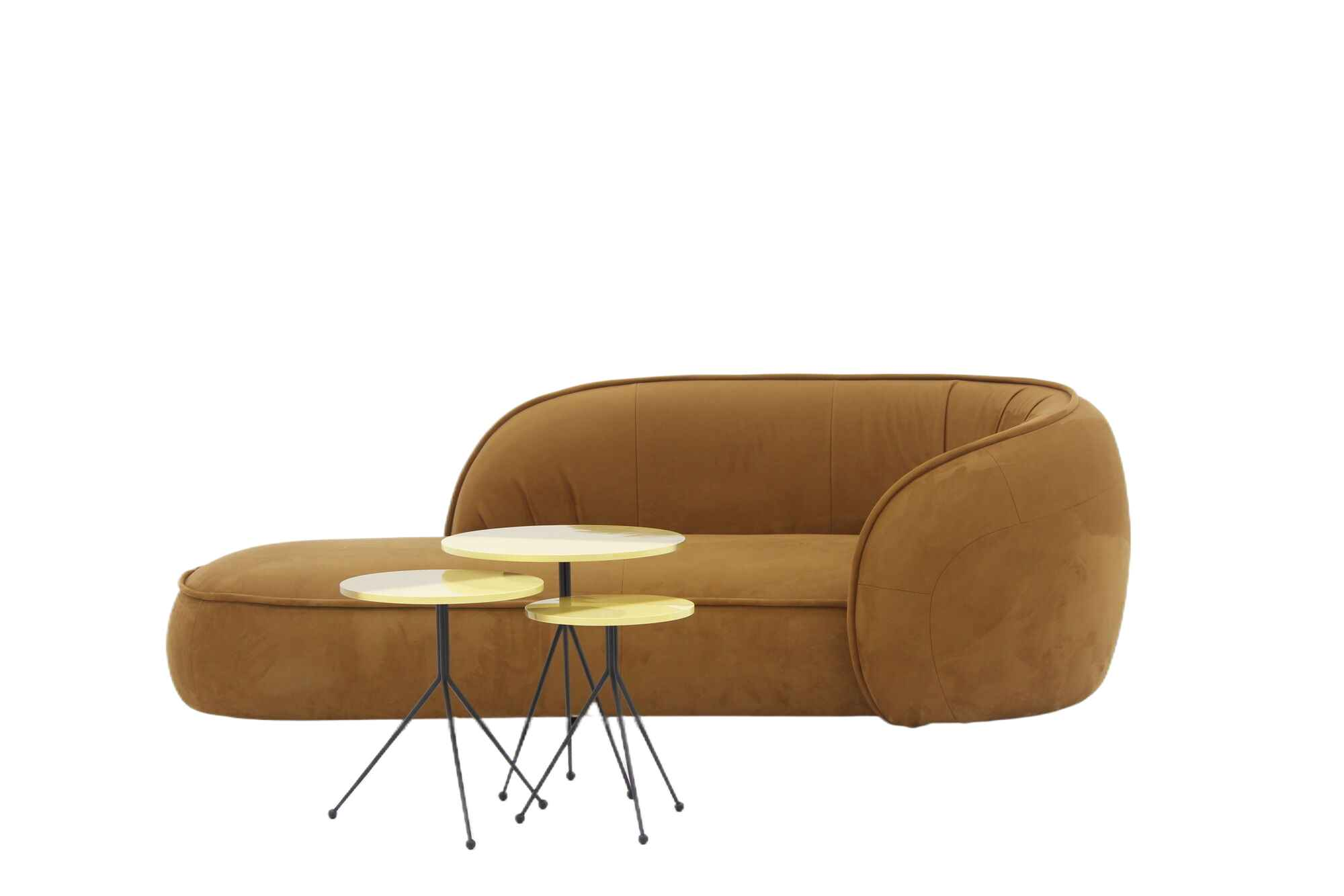 SF-368 Three-seater sofa Chaise sofa Brushed Leather