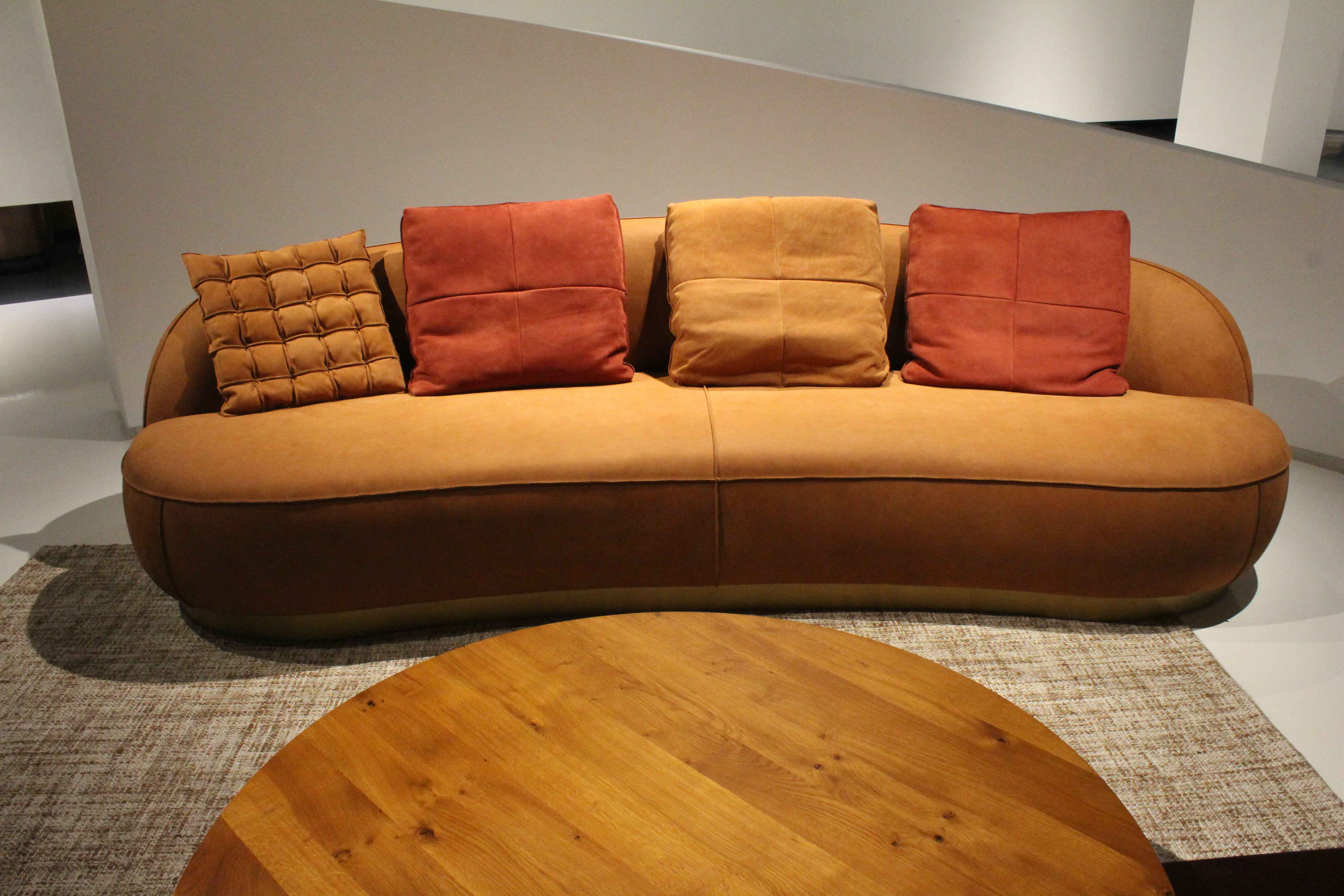 SF-368 Three-seater sofa Chaise sofa Brushed Leather