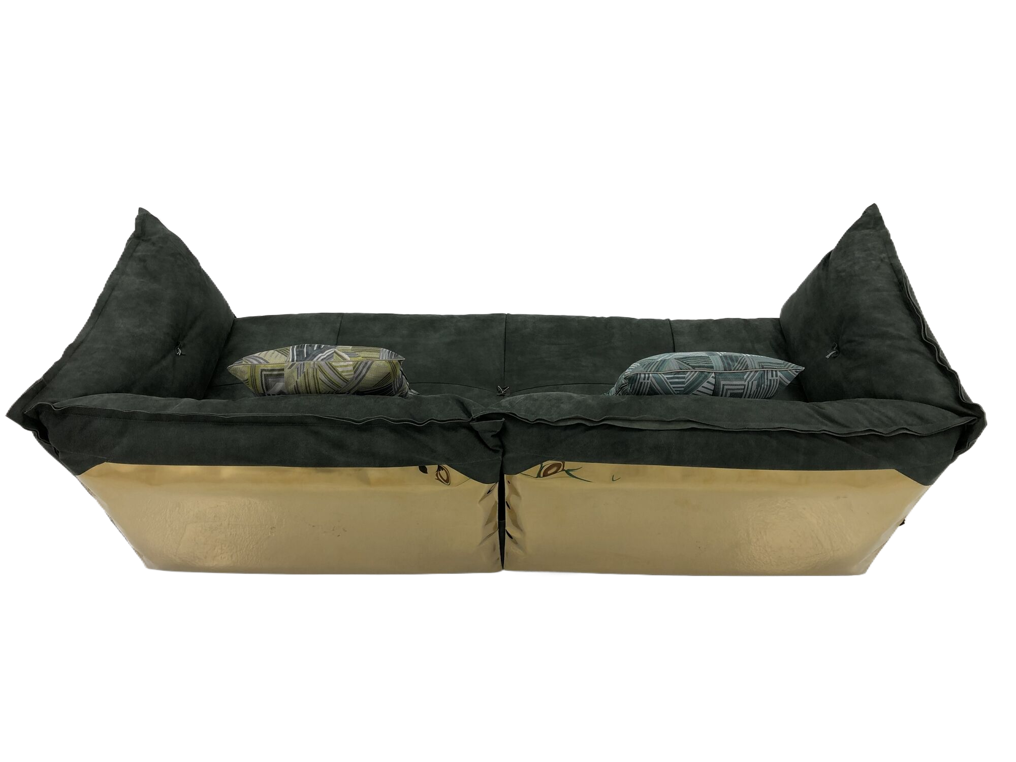 SF-381 Three-seater sofa   Green leather