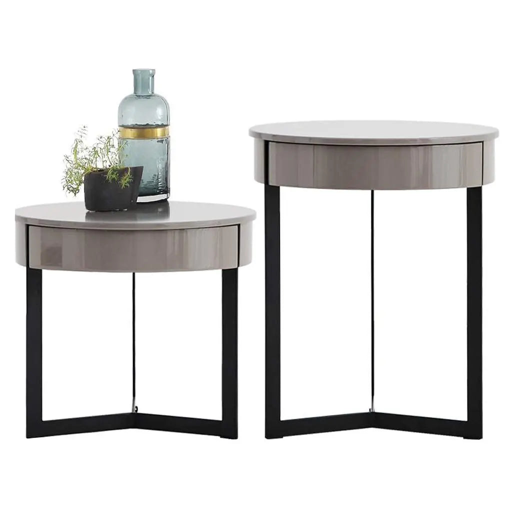 Sleek Grey Bedside HX-2071-2 Table VV