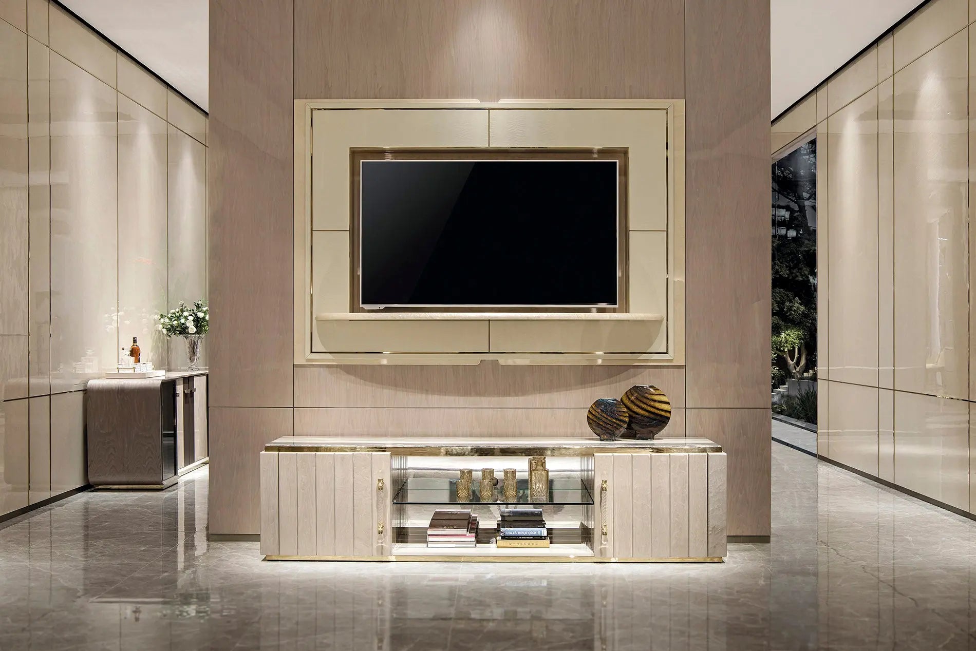 Sleek and Functional TV Stand - Elevate Your Entertainment Space W012H12 Bentley TV Cabinet W