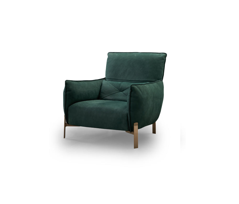 Italian minimalist AA49 all-leather green lounge chair VE5-2019 Lounge chair DD