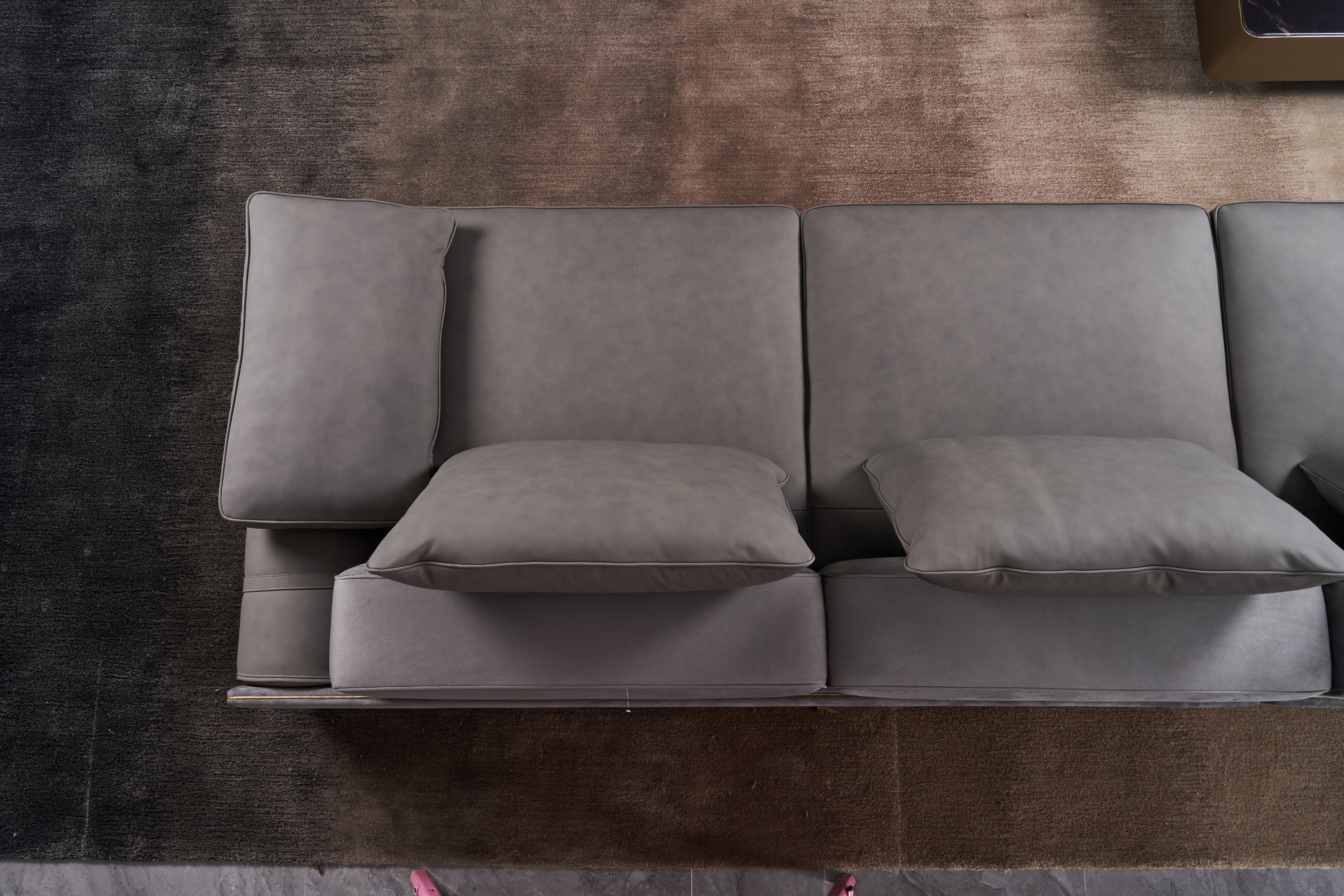 Italian minimalist A65 leather sofa simple aesthetics VJ3-2102 sofa