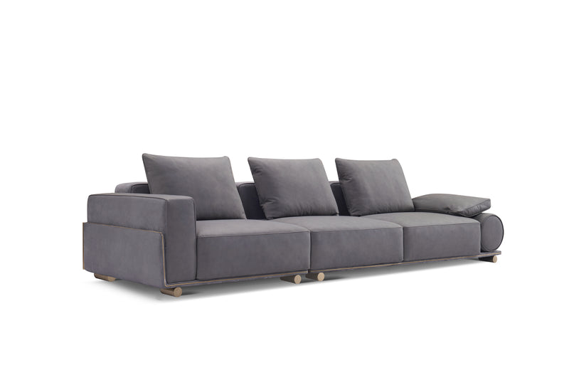 Italian minimalist A65 leather sofa simple aesthetics VJ3-2102 sofa