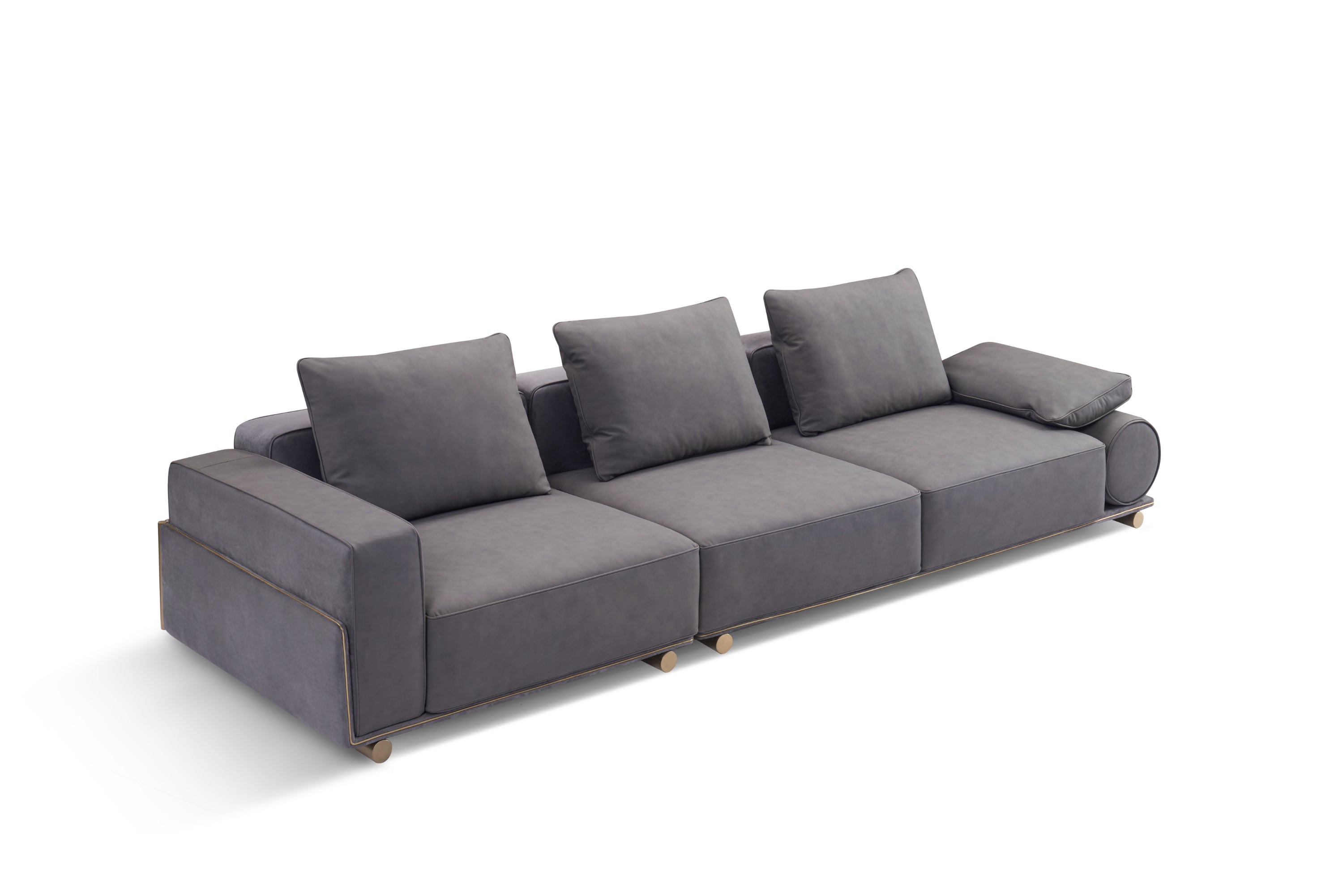 Italian minimalist A65 leather sofa simple aesthetics VJ3-2102 sofa