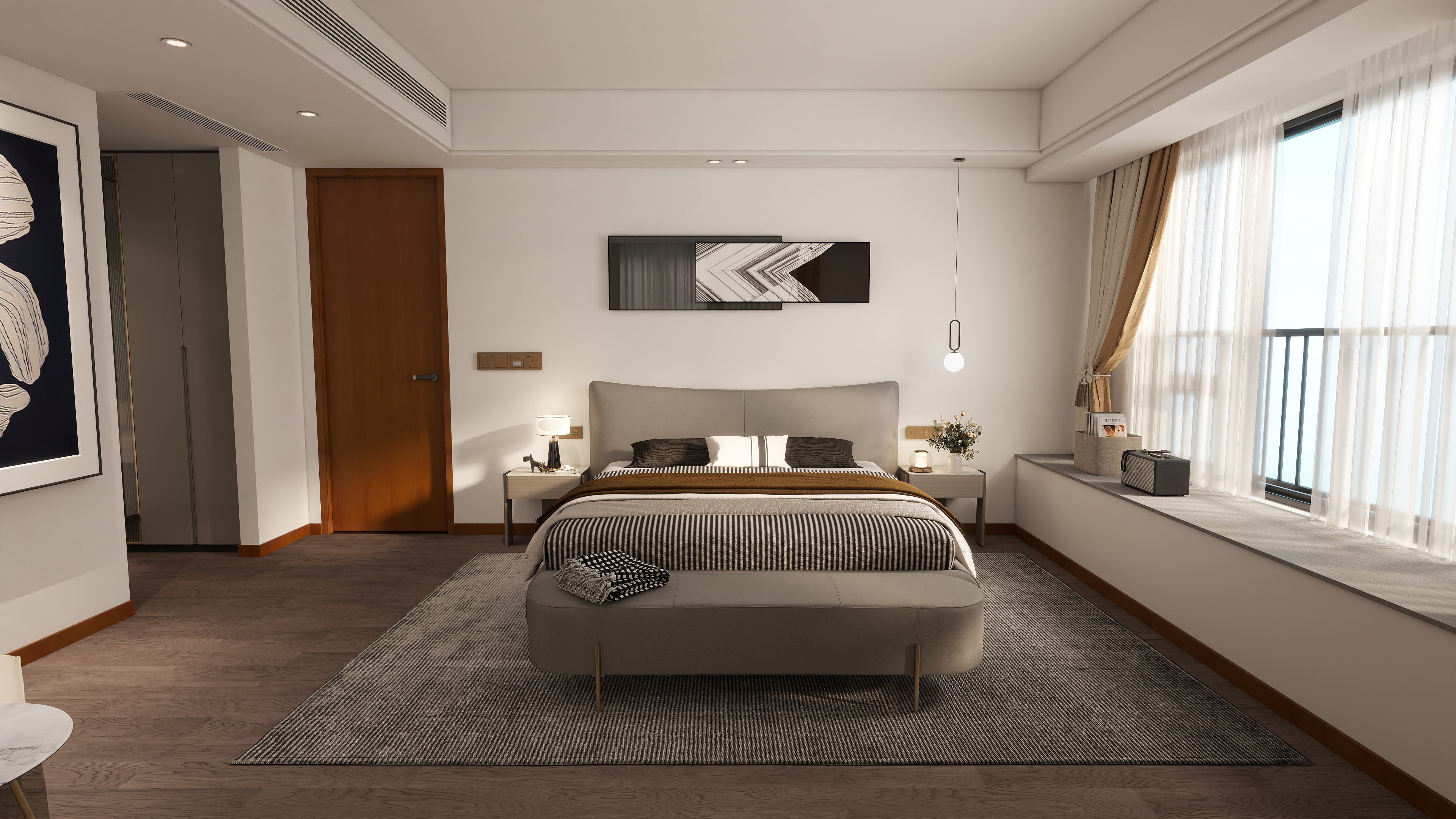 VJ3-2376-1 Bed Modern minimalist style - Chiuchiufurniture