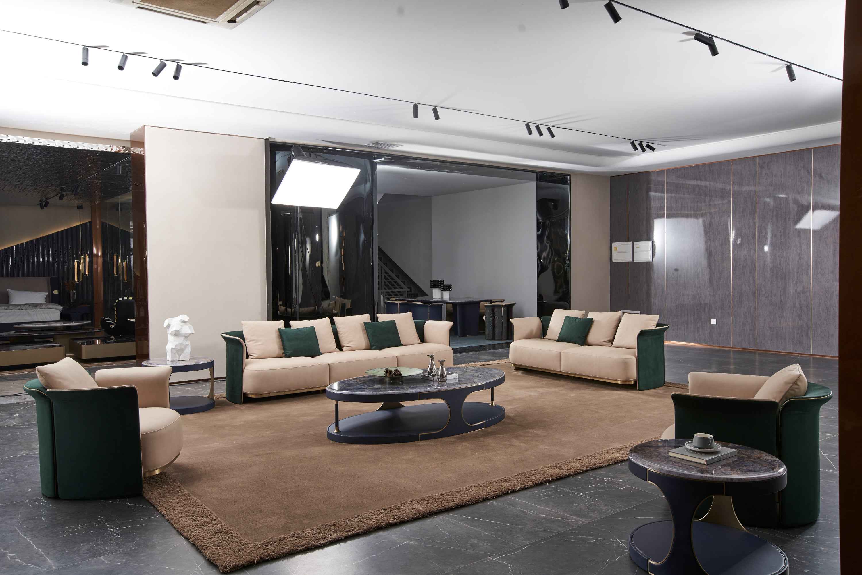 Light Luxury Modern Marble Hollow Oval DC3-018-1 Coffee Table