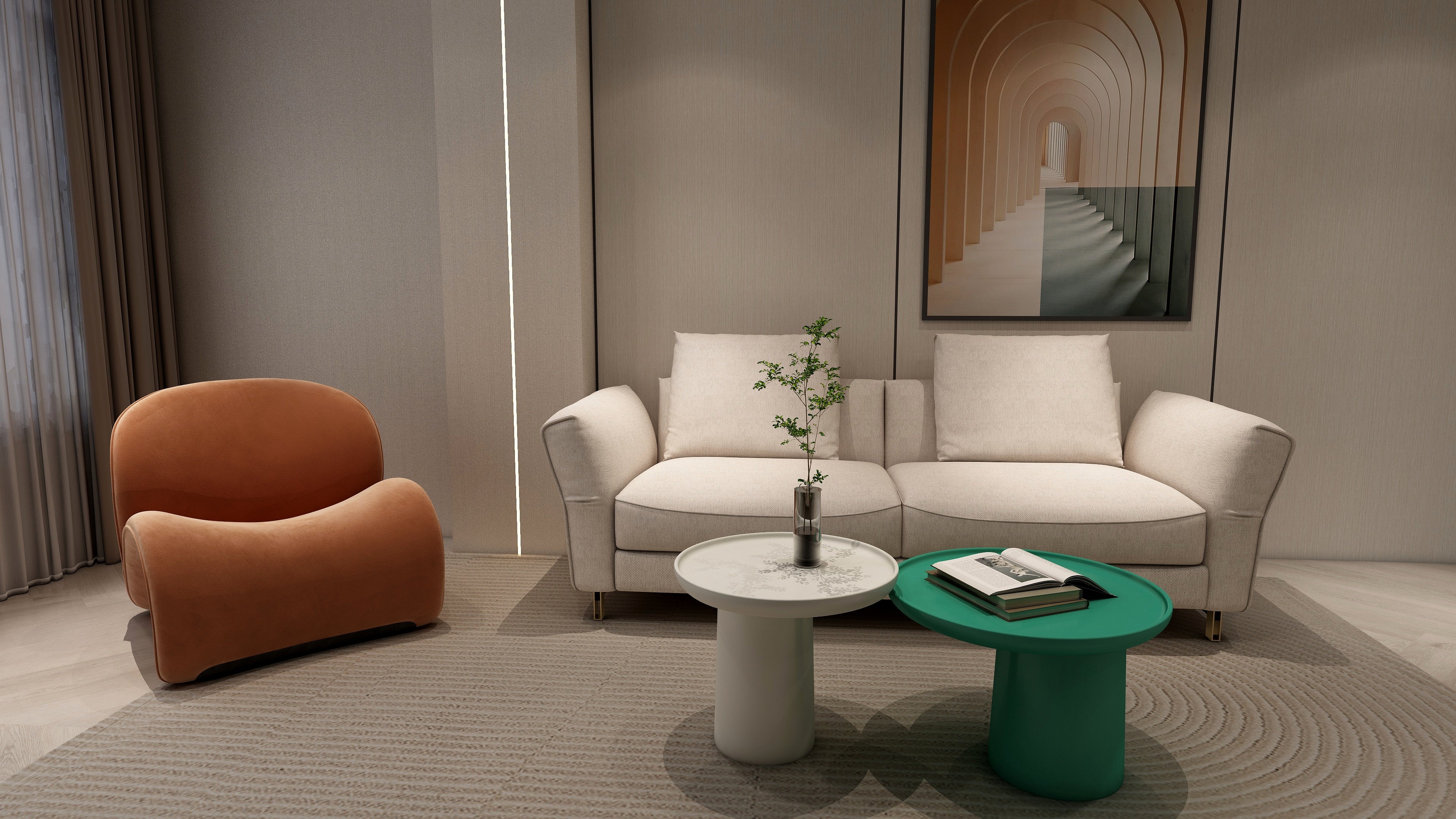 VJ5-2262  Four-seater sofa Three-seater sofa - Chiuchiufurniture