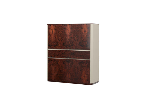 High Gloss Finished Veneer Leather Bookcase W001S26 Bentley bookcase  office bookshelf