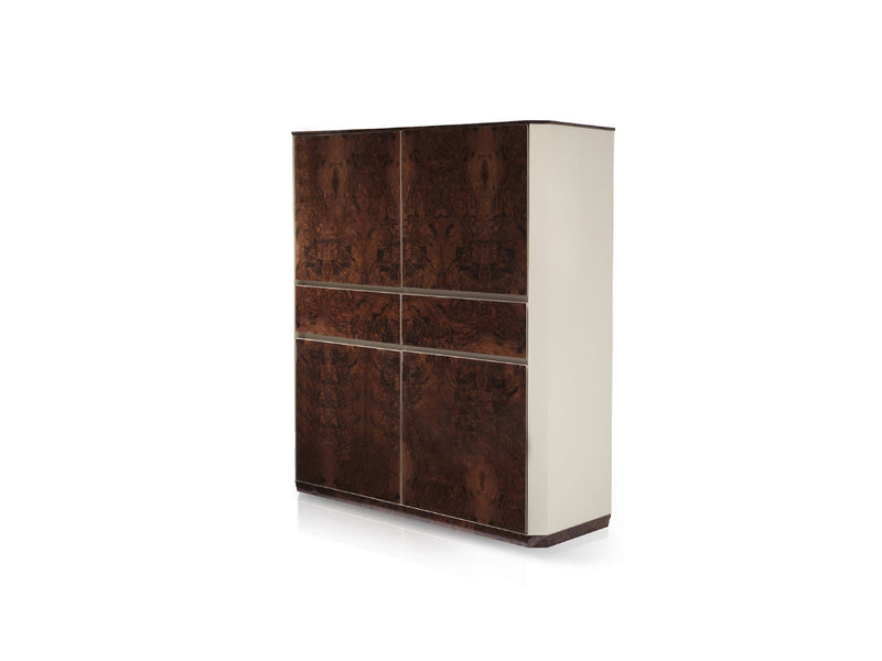 High Gloss Finished Veneer Leather Bookcase W001S26 Bentley bookcase  office bookshelf