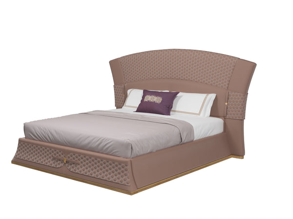 High-Quality Modern Bedroom Bed: Luxury Blend of Fabric Leather W002B10 Turri style Vogue Bed ，Bedroom queen bed, comfortable and soft