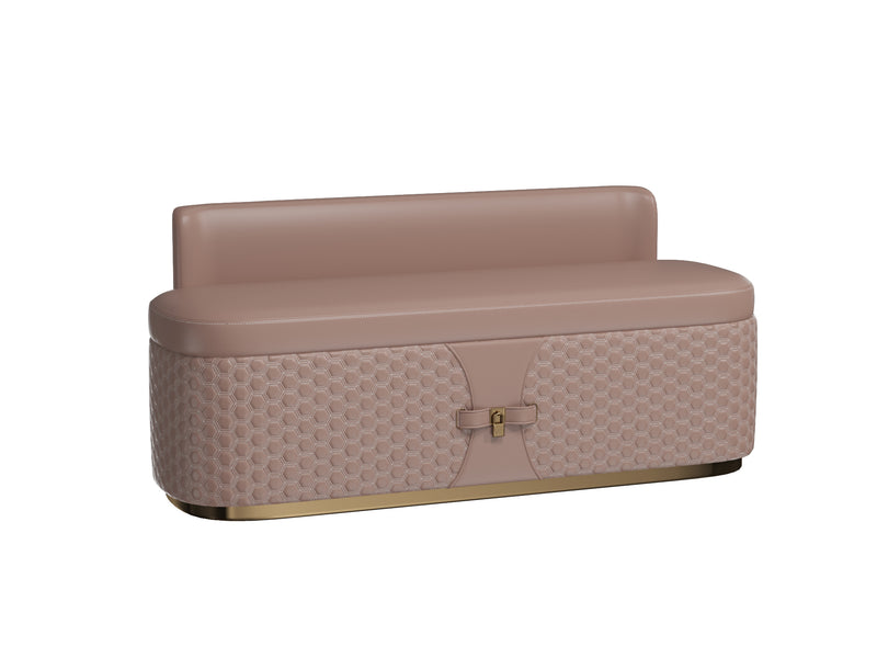 Pink Leather Bedroom Ottoman Bed End Stool Bench W002B18 Bentley end of bed stool