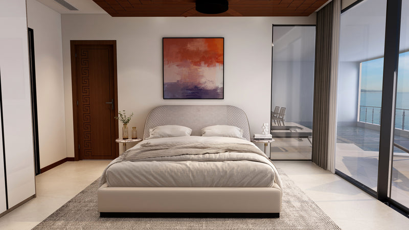 Bedroom Simple Leather Modern Design King Bed W003B10 Bentley Bed