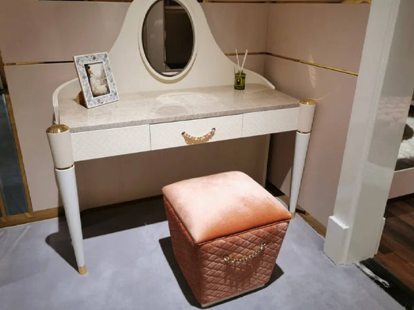 Moderne Schlafzimmer-Sitzbank für stilvollen Komfort W005B16 Bentley Vanity Hocker