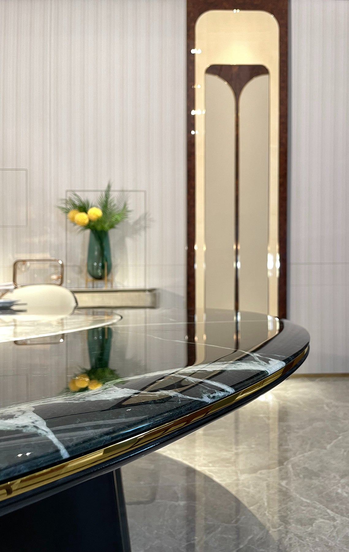 Marble dining table W010D1B Visionnaire Jason Dining table