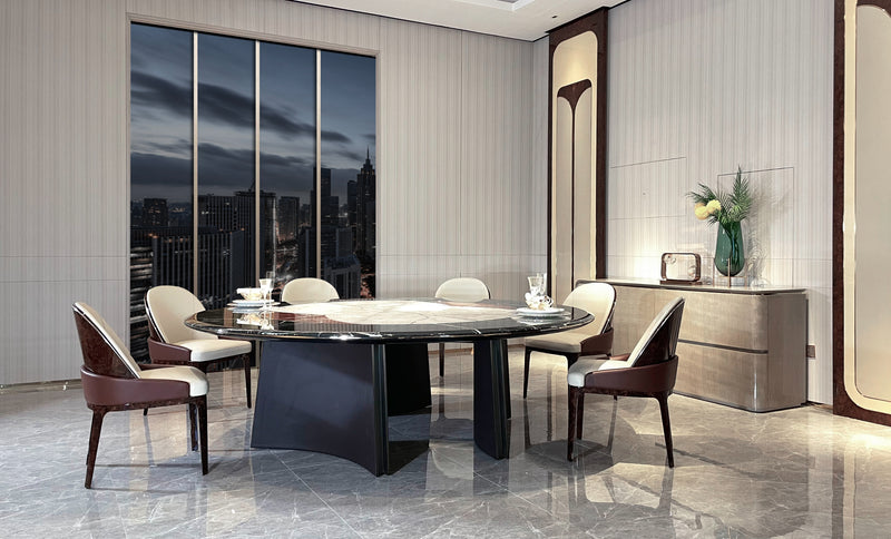 Gather Around Our Stunning Marble Round Table for Memorable Meals W010D1B Bentley Dining table  type B