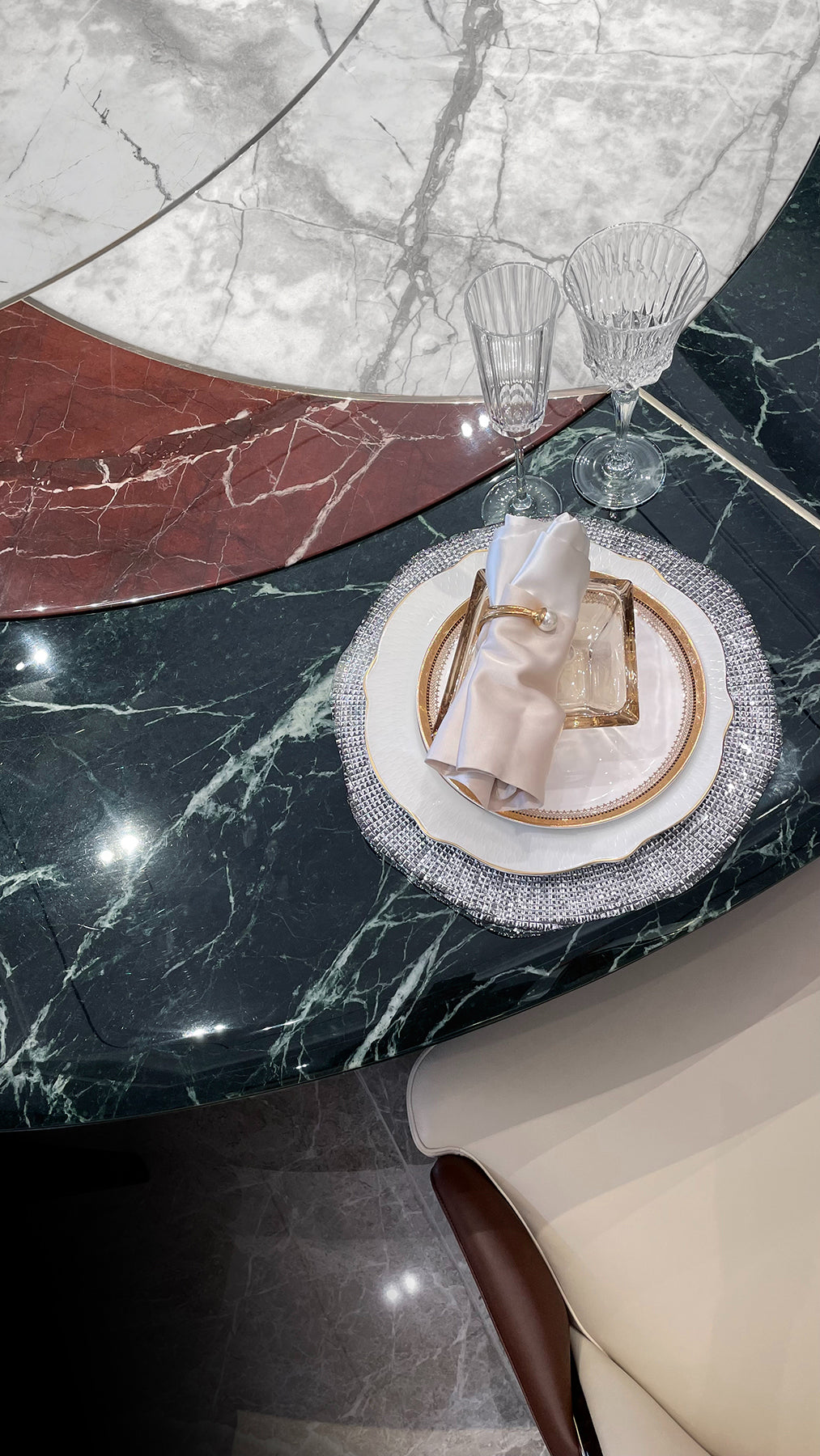 Marble dining table W010D1B Visionnaire Jason Dining table