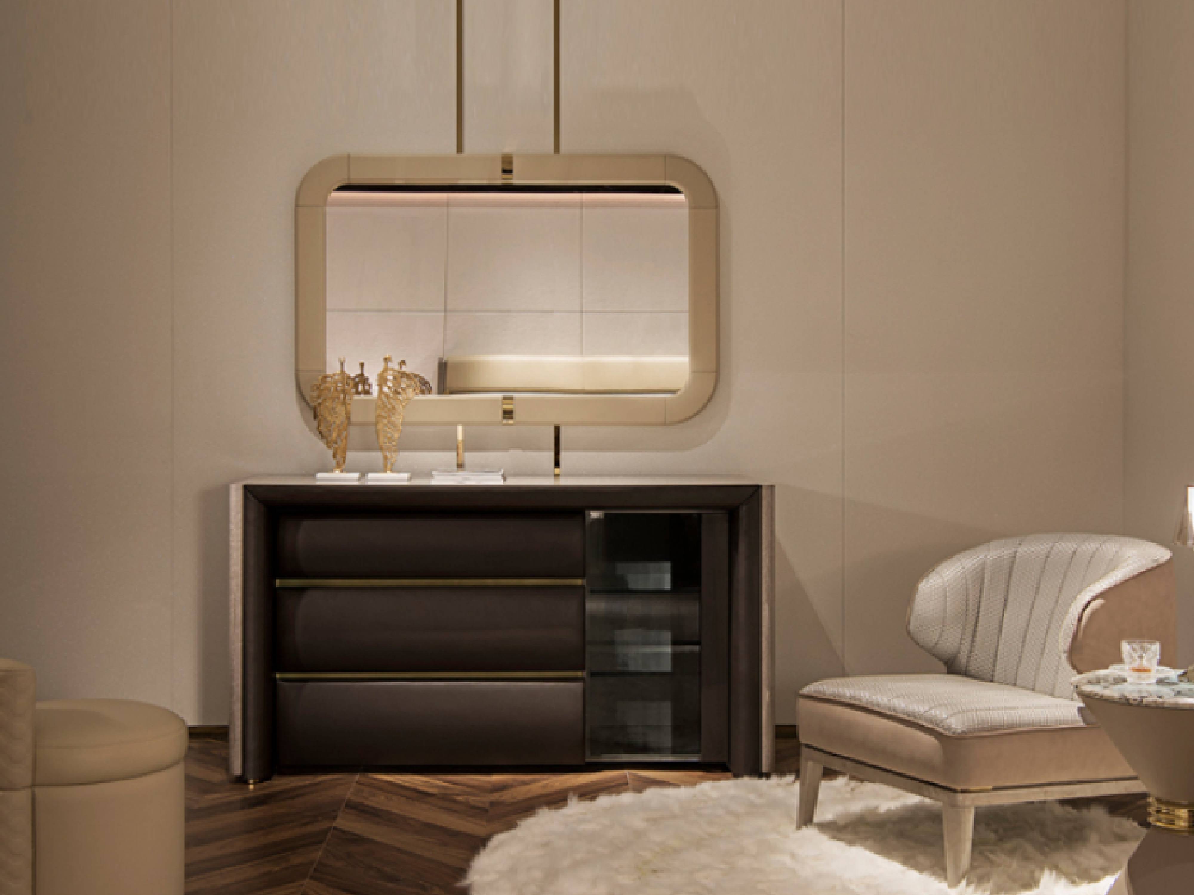 Villa Entrance Way Console Wall Mirror Bentley W012B17 Mirror,Wall decorations