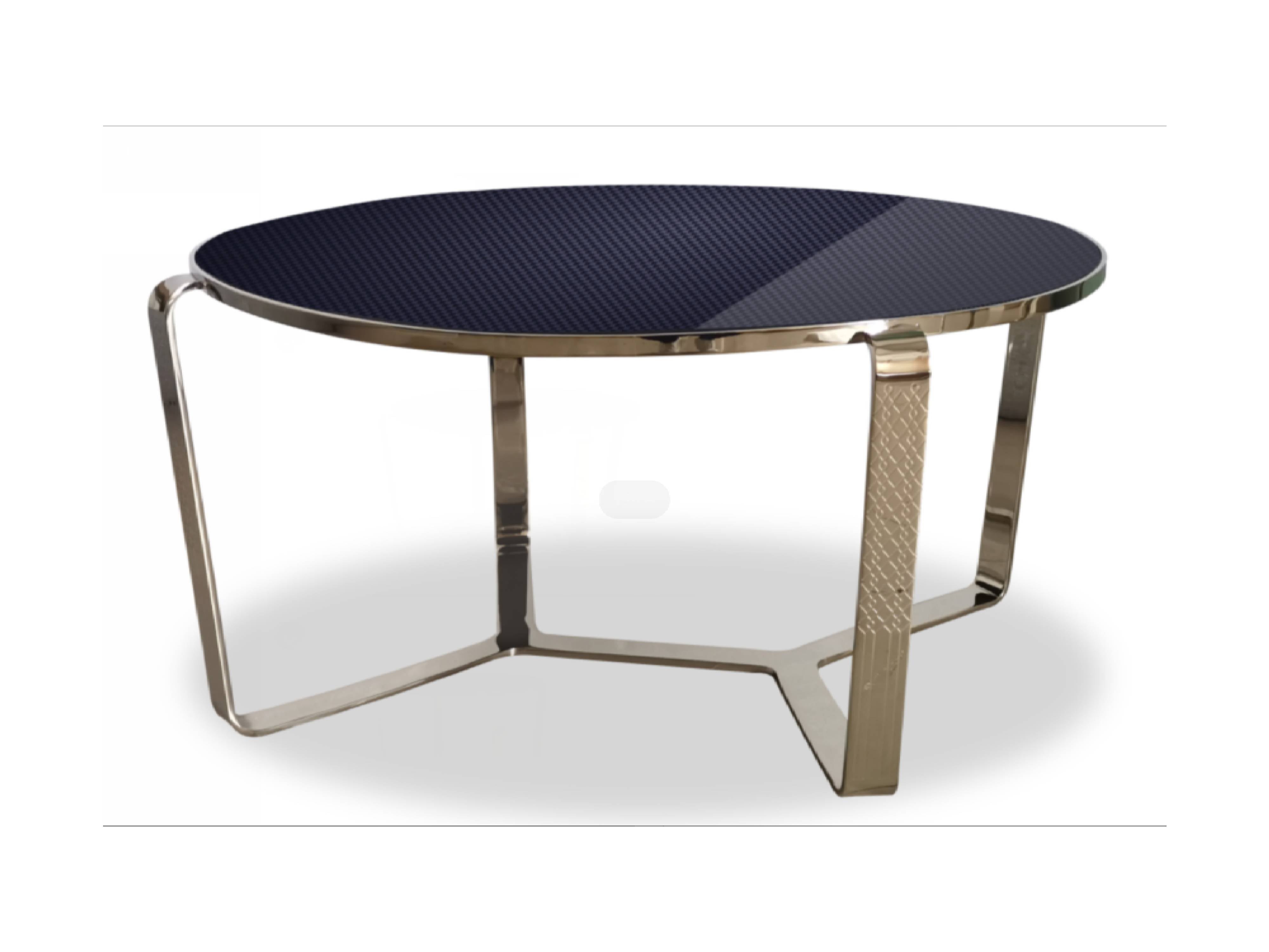 Bugatti Style Royale Corner Table with Metal Legs - W018H6A-1, Coffee Table, Tea Table, Home Decor