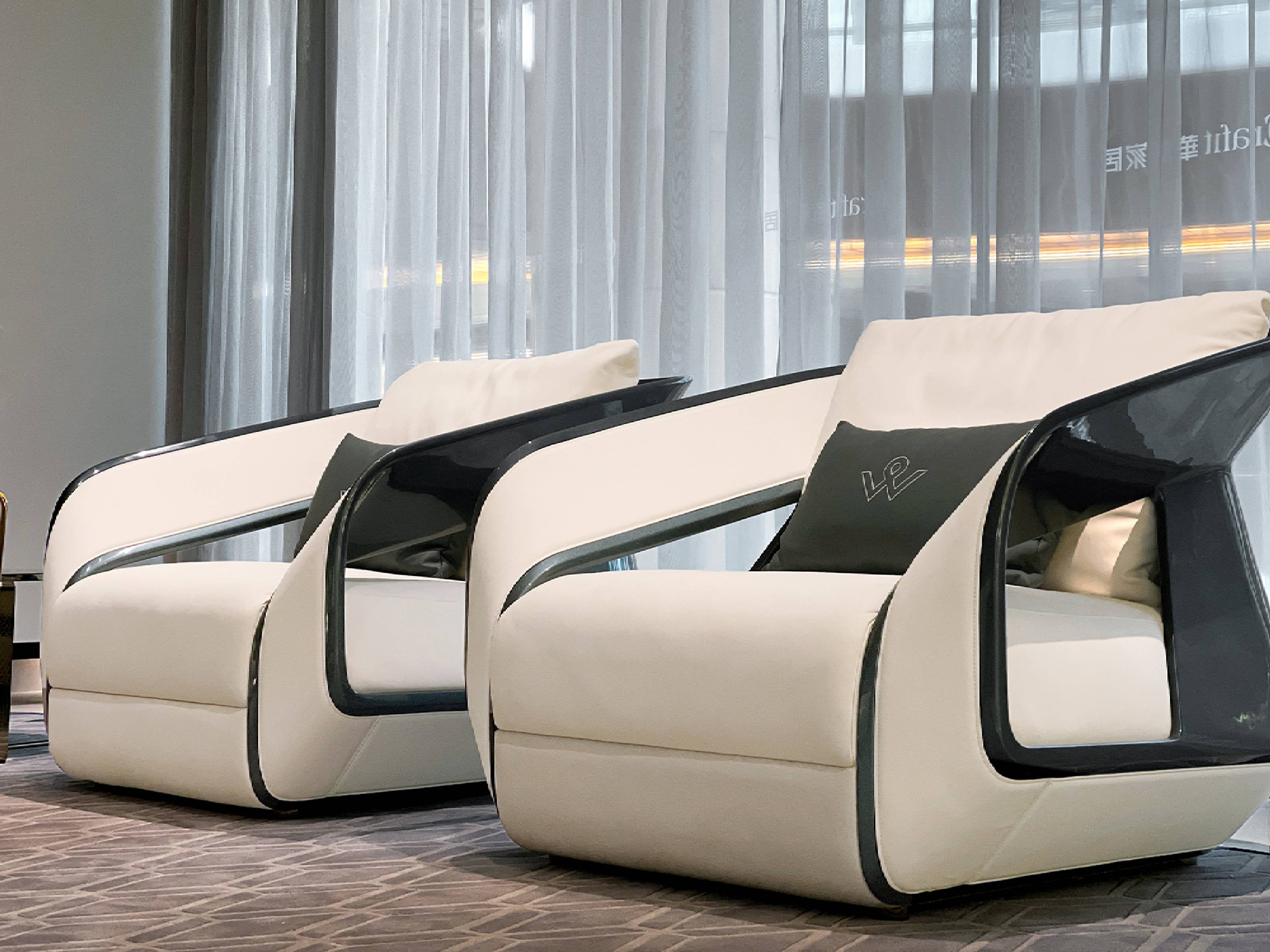 Bugatti Style Sofa - Italian Luxury Sofa Set W018SF1, Single, Multi Seats Sofa W