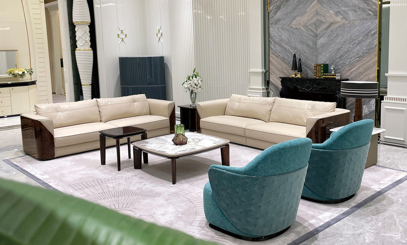 Leather furniture sofa living room light luxury modern sofa set W019SF2 Bentley Sofa