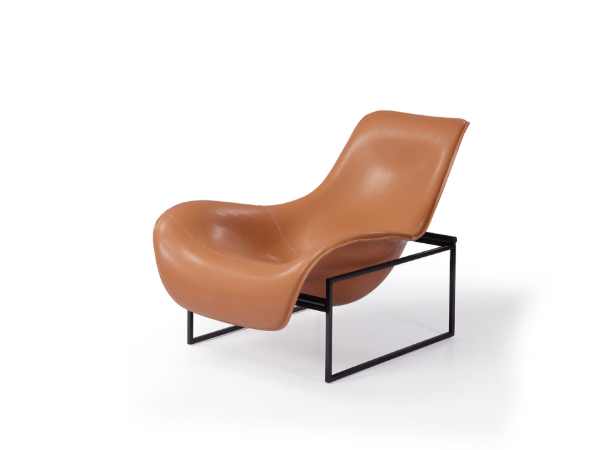 Italian minimalist orange leather lounge chair VE-W1910 Lounge chair VV