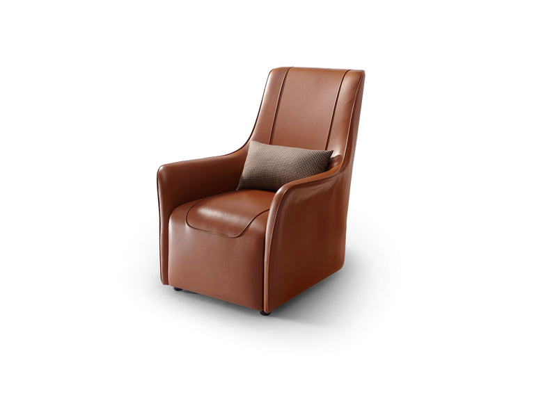 Classic luxury veneer natural flower willow leather lounge chair W001SF11B Bentley LOUNGE CHAIR