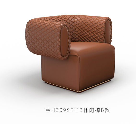 ltalian Classic Design Lounge Chair with Luxurious Soft Leather Upholstery WH309SF11B lounge chair W