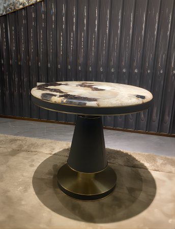 Shimmering Corners: Gold Dust Pandora's Luxurious Appeal DC3-069-3 Corner table