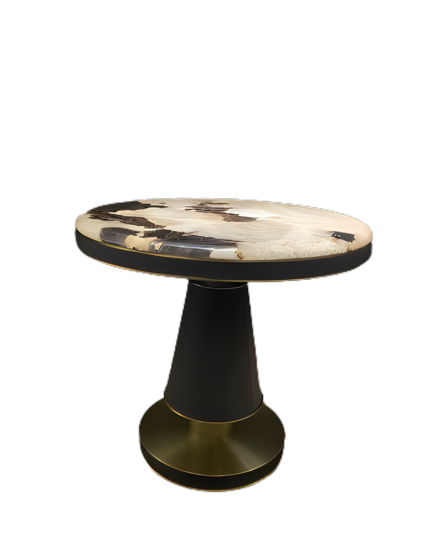 Shimmering Corners: Gold Dust Pandora's Luxurious Appeal DC3-069-3 Corner table