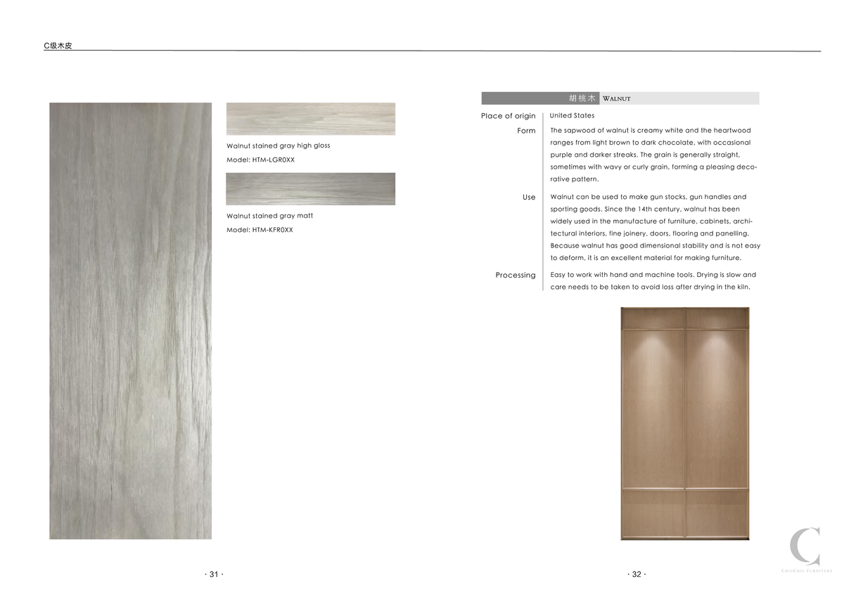 Paint and finish sample for custom furniture